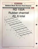10256 Channel Rubber used on the Read Screen-All RD-40, 90, 150 and the WM2000 and 3000 Screens, top and bottom. Superseded part number for this product was 1174.
