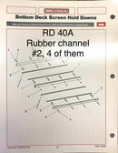 10256 Channel Rubber used on the Read Screen-All RD-40, 90, 150 and the WM2000 and 3000 Screens, top and bottom. Superseded part number for this product was 1174.