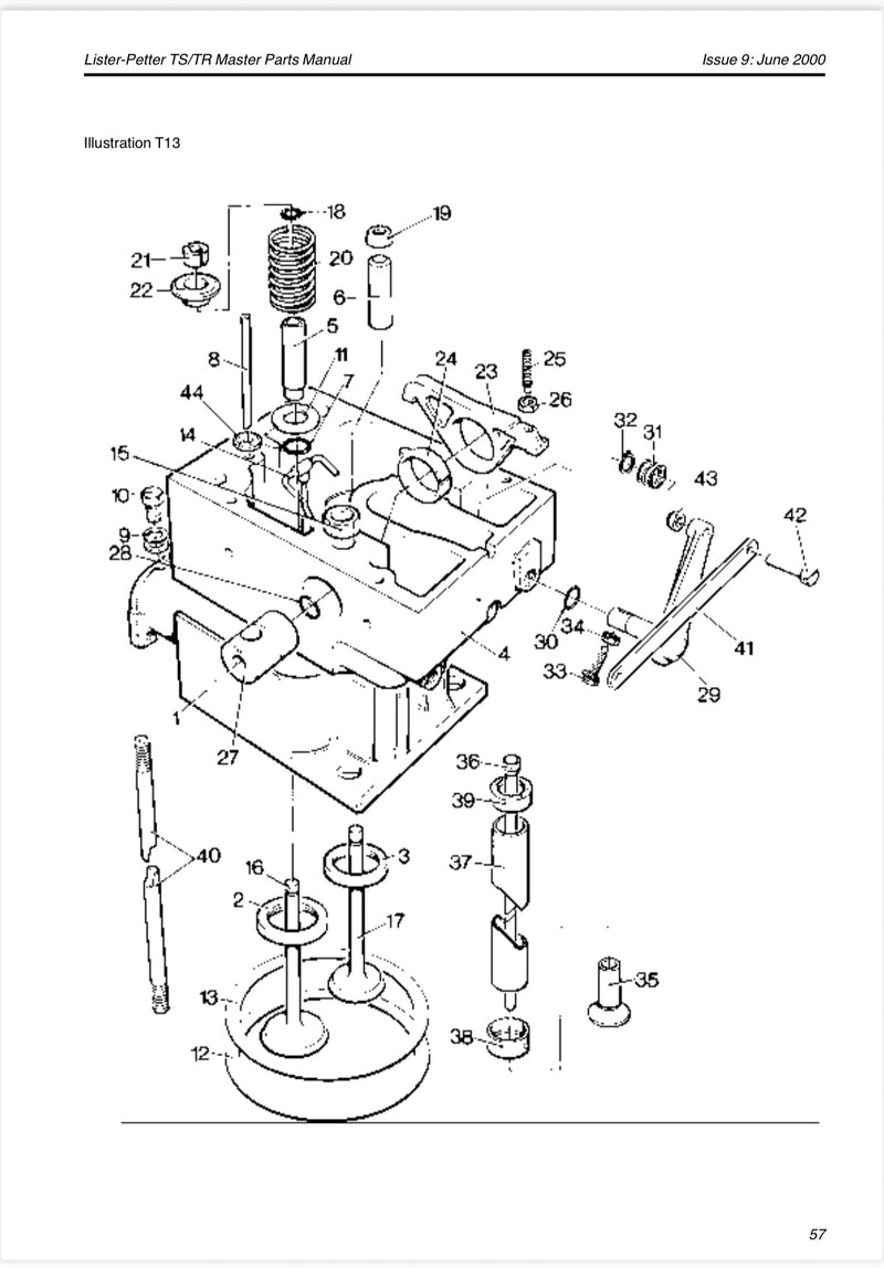 201-30171 Exhaust Valve guide, used on the Lister Petter TS and TR series engines.