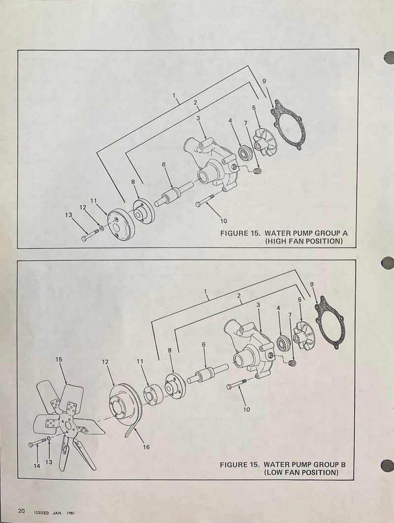 Hercules Engine Gaskets 40-2090611 Water pump mounting gasket, Hercules model G1600 engine.