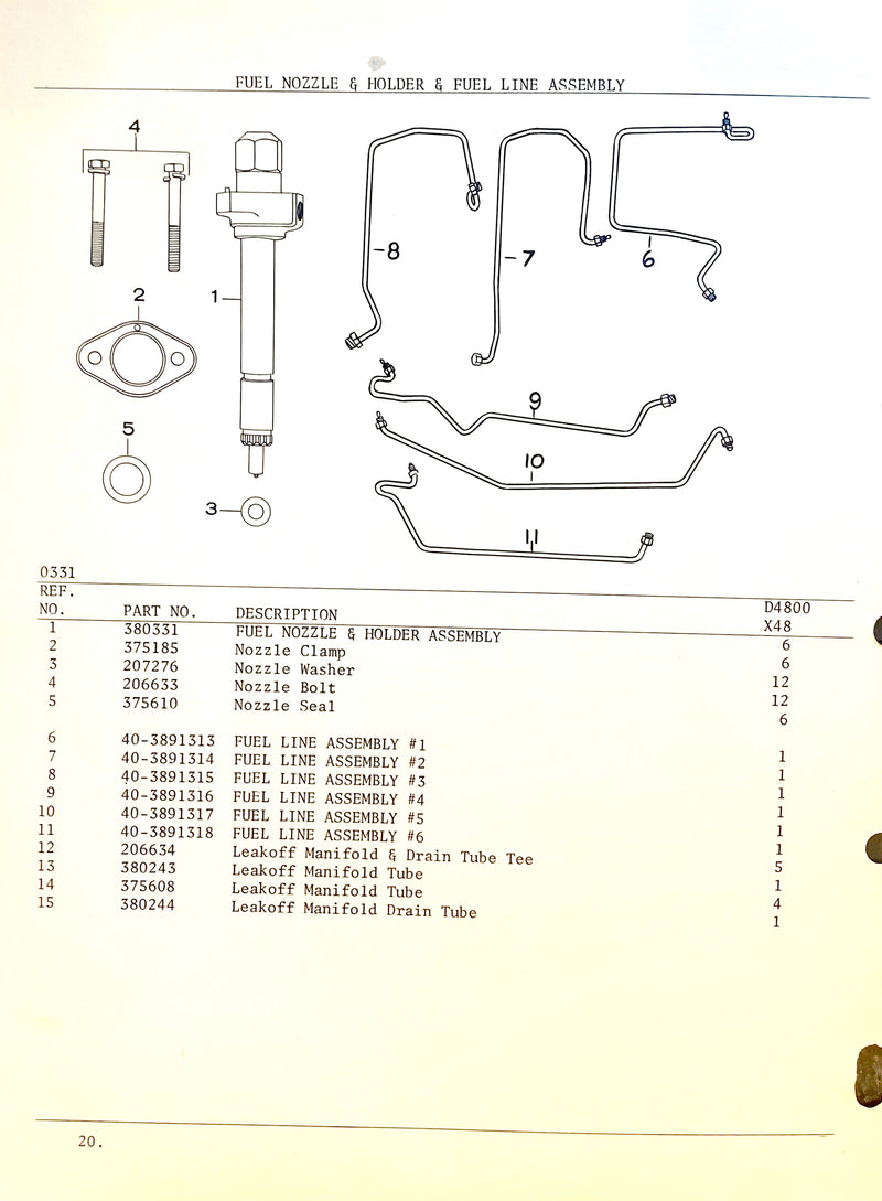 375610-00 Nozzle Seals, used on the Hercules 4800/5000 series engines. This seal closes off the space between the injector and the cylinder