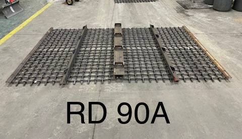 HD90ATD Side clamps, center hold down and diverter channels, used on the top deck of a RD 90A Read Screen All. This is sold as a complete kit for your RD 90, all necessary bolts and rubber channel included. 2 week lead time.