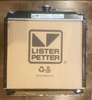 757-31010 Radiator assembly, Lister Petter part numbers 757-23980 and 757-22060 are associated with this assembly. This radiator was used on the  LPW, LPWS, LPWG series Radiator. Lister Petter cooling radiator. SPECIAL ORDER call 805 470-6825
