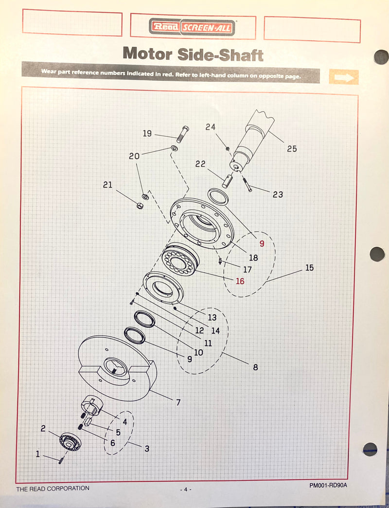 688 Seal housing, for Read Screen-All, model RD-90
