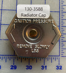 130-3588 Cap, Radiator cap used on the Cummins 600kw DFGB 60 hertz generator.