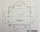757-30990, Radiator. Lister Petter cooling radiator. This part superseded part number