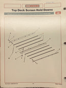 HD40ATD Side clamps, center hold down and diverter channels, used on the top deck of a RD 40A Read Screen All. This is sold as a complete kit and all necessary bolts and rubber channel is included. 2 week lead time.
