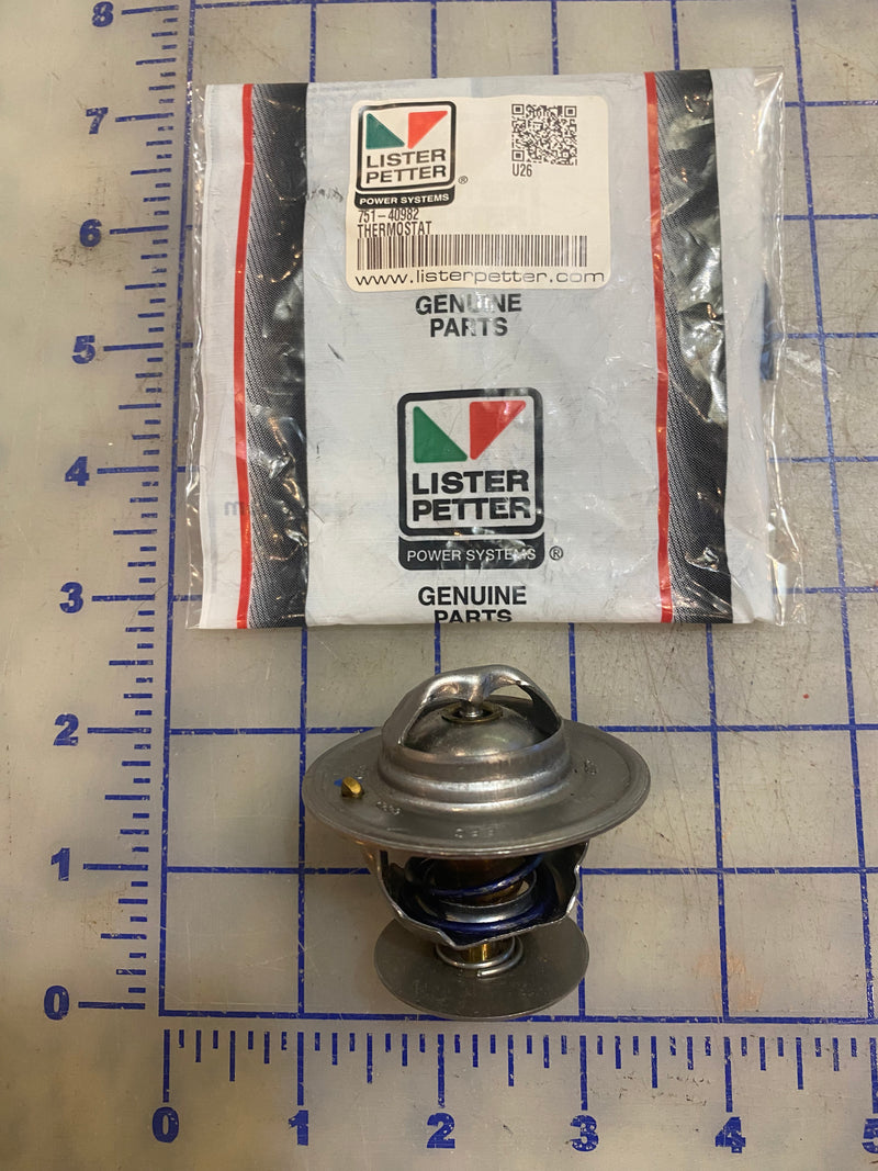 751-40982 Thermostat 190.0 F, Used on the Lister Petter LPW/S/T series engines.