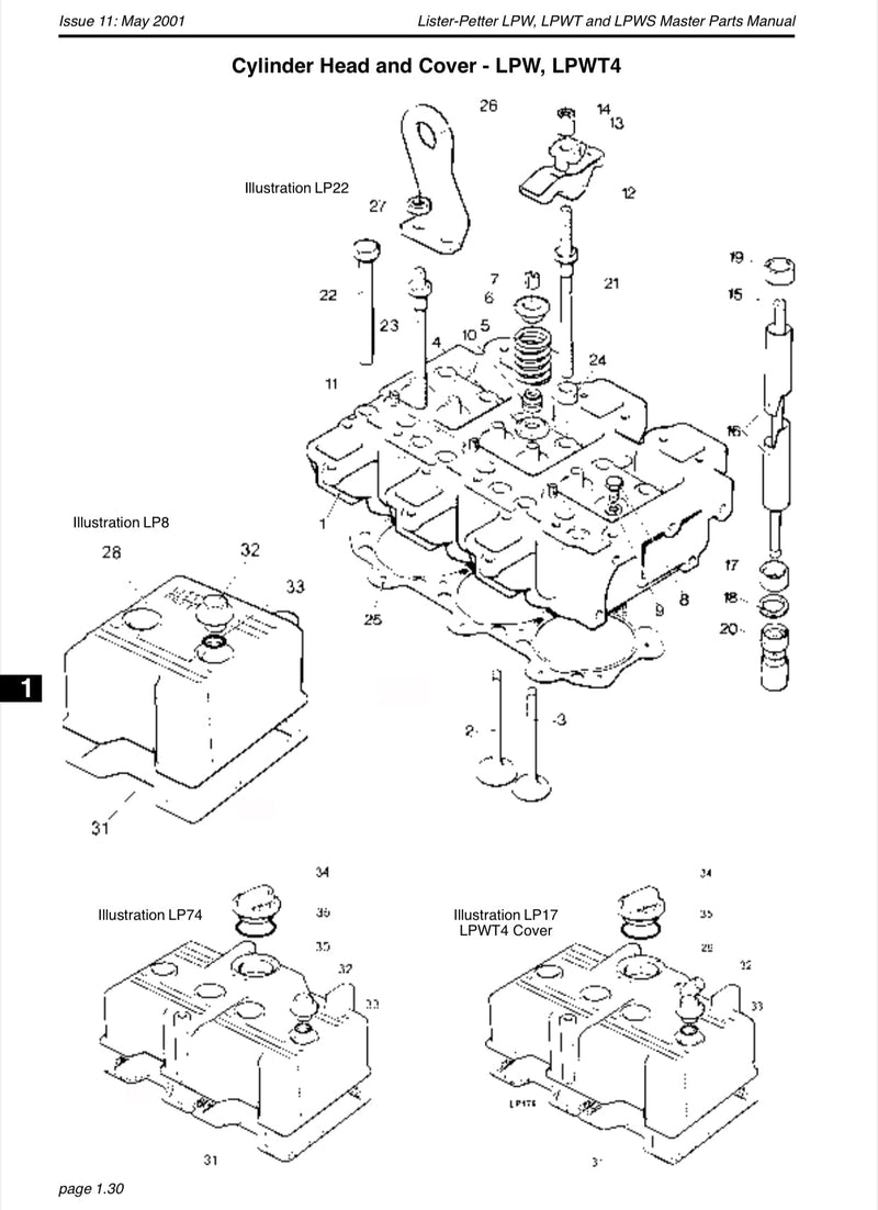 751-12710 Nut valve cover, used in the LPA, LPWT, LPWS and LPW2/3/4 model engines.