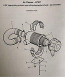 757-27890 Air inlet filter Lister Petter. This filter fit the LPW, LPWS LPWG and LPWT engines.