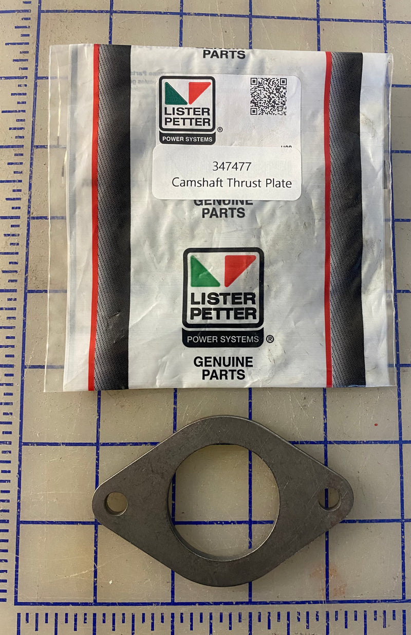 347477 Camshaft thrust plate, for Lister Petter AC1 Series 2 and the AD1 engines.