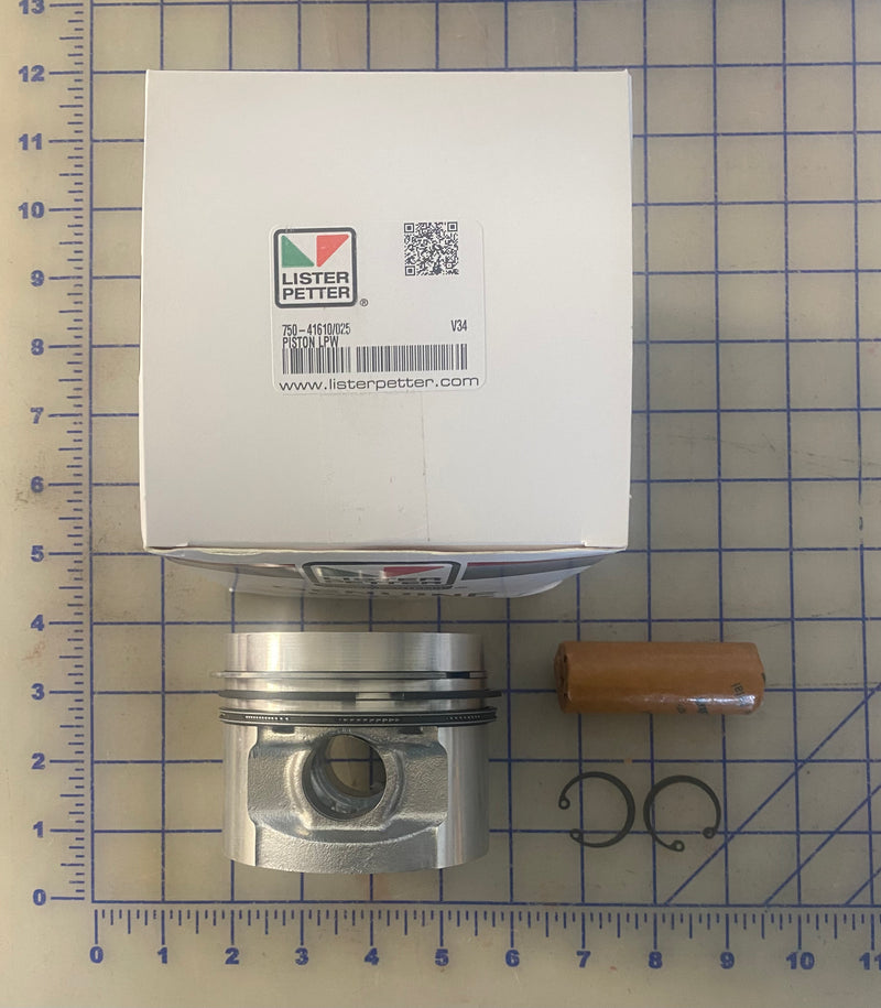750-41610/025 Piston assembly, used on the LPW and the LPWS Lister Petter series engines.