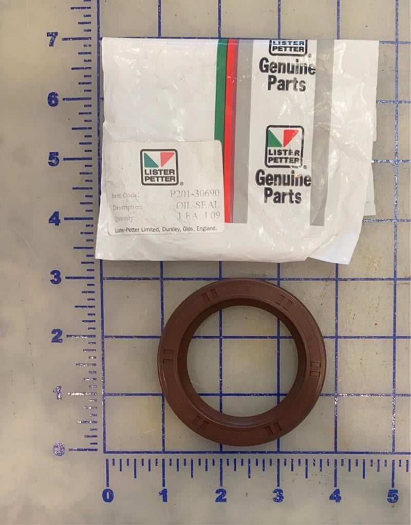 Lister Petter oil seal 201-30690, used on the end cover of a TS/ TR 1,2 or 3 cylinder engine