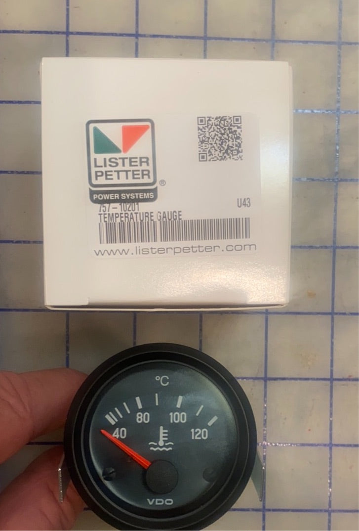 Lister Petter Temperature gauge 757-10201, used on the latest Lister Products