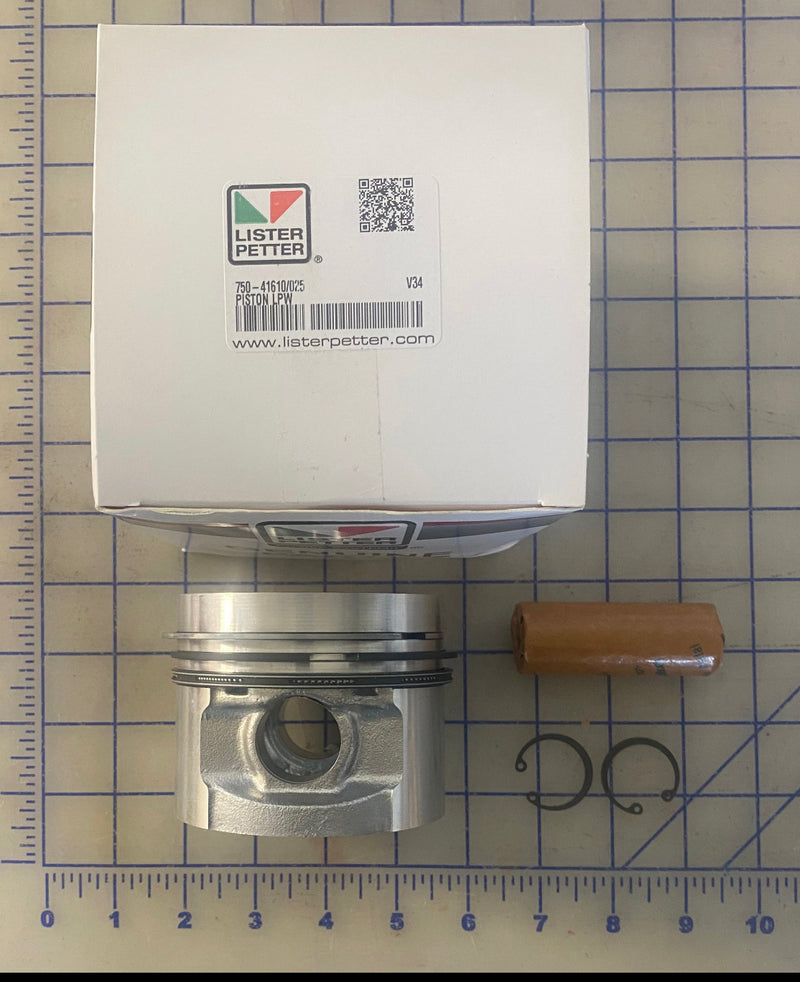 750-41610 Piston assembly standard size, used on the LPW  Lister Petter series engines.