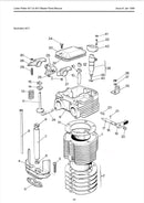Lister Petter Cylinder Head Gasket part number 360712, This steel gasket is for an Lister Petter  AD1 engine only